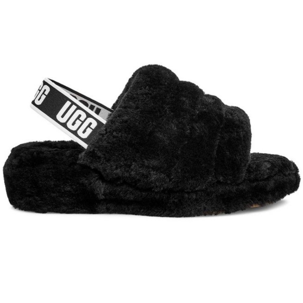 Black "Fluff Yeah" Slide Slipper by UGG
